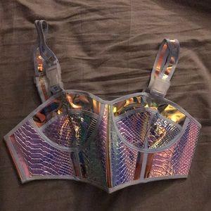 Club Exx Holographic Bustier